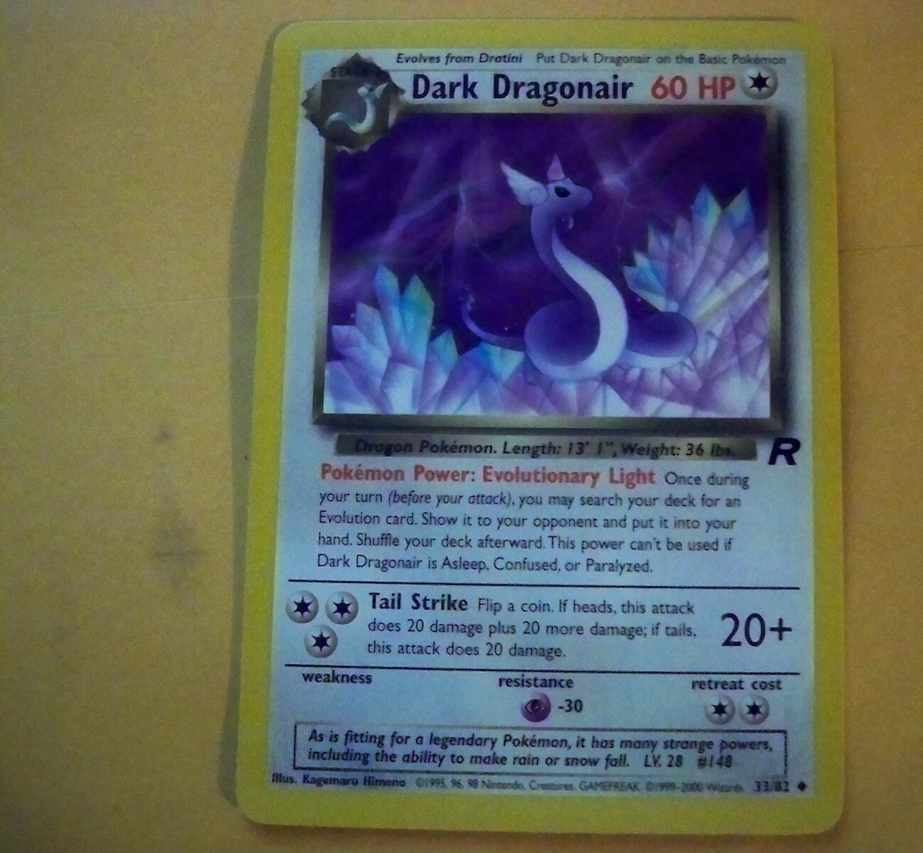 DARK DRAGONAIR 33/82 Uncommon Team Rocket NM 2000 Pokemon *014