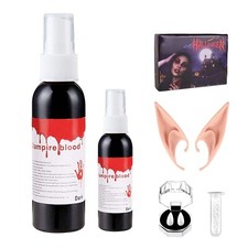 Fake Blood Spray 3 oz Total Washable For Vampire Costume W Elf Ears  Fangs NEW