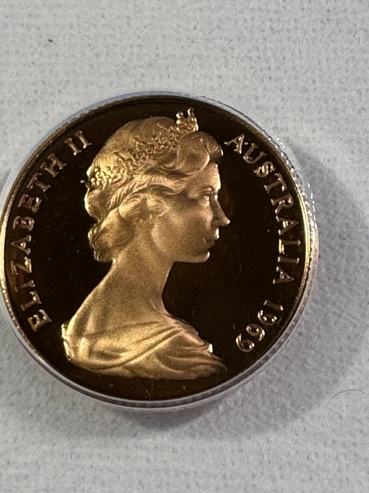 Australia 1969 1 centavo graduado PR 69 DCAM por ANACS baja colección Foto 3 de 4