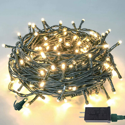 BN-LINK 66FT 200 LED String Lights, Plug-in Outdoor/Indoor Christmas Tree Lights