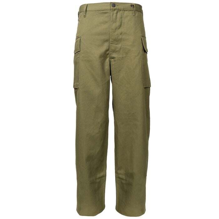 パンツ WTAPS HBT TROUSERS OLIVE DRAB 2 Men's WTAPS HBT Trousers Olive Drab Cotton Satin Size 2