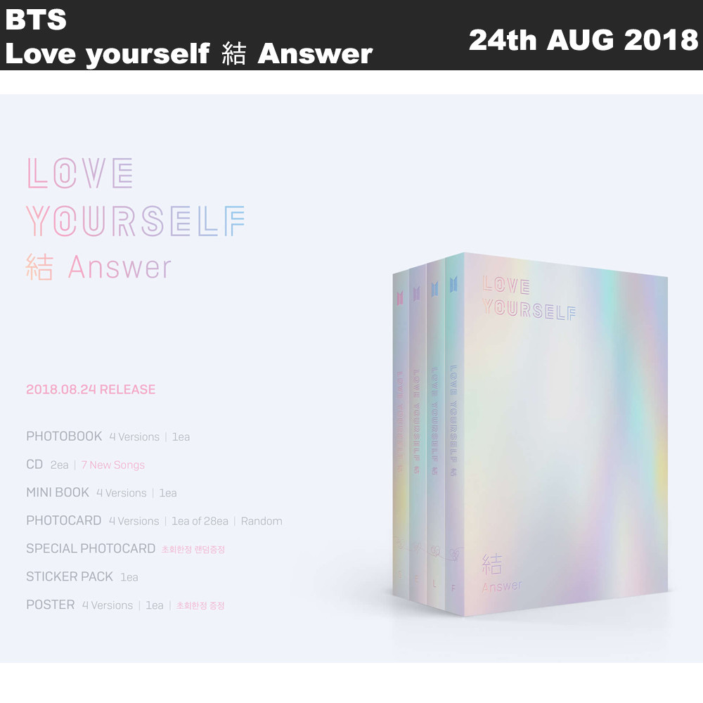 【BTS】LOVE YOUR SELF 結　レア品 BTS LOVE YOURSELF 結 Answer Album Random(1of 4 ver) Free