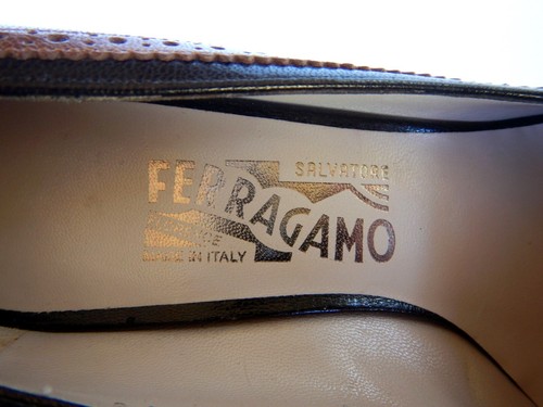 Salvatore Ferragamo Mujer Nuevo Diseñador Marrón Tacones Altos - EE. UU. 6.5 Hecho en Italia - Imagen 7 de 11
