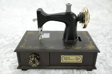 Sewing Machine Music Box Plays 'Beautiful Dreamer' Wind-Up Works Well