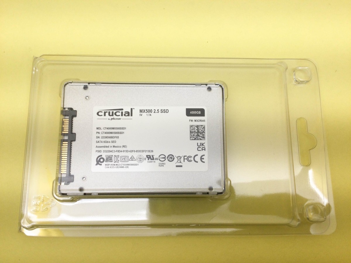 Crucial MX500 4TB SATA 6Gb/s 3D NAND 2.5in Internal SSD