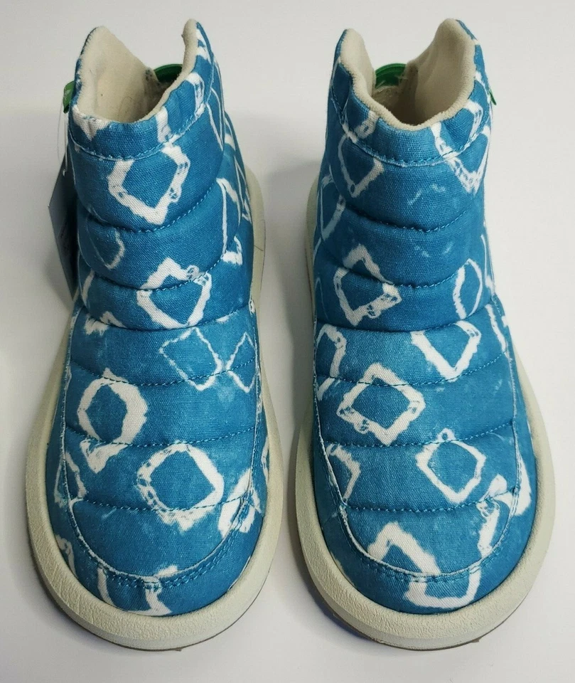 NUEVO CON ETIQUETAS SANUK Talla 5 Para Mujer "Puff n Chill" Azul Sin Cordones Botines Zapatos Nuevos Foto 4 de 4