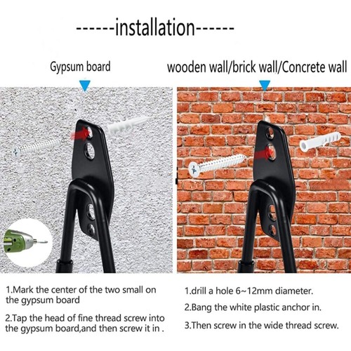 Wall Hook Garage Double Hook Garage Hook Heavy Duty Tool Holder for Ladder 12x - Picture 7 of 16