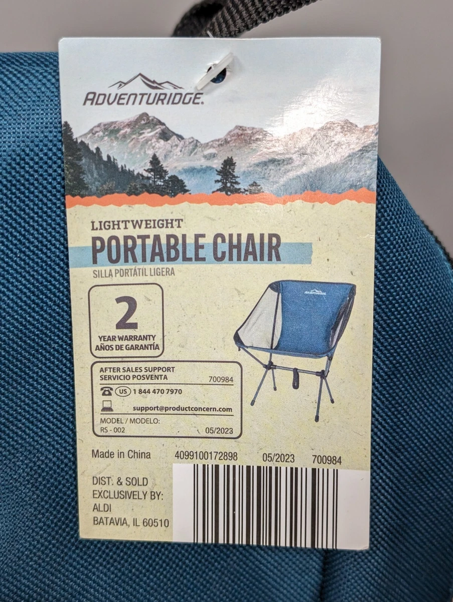Adventuridge Light Weight Camping Chair Teal Green 2lb 10oz