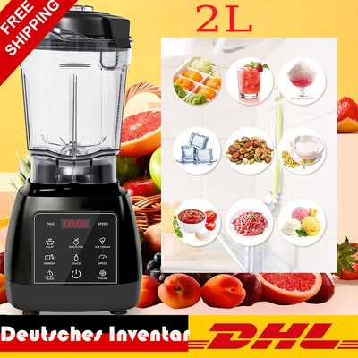 2L Standmixer mit Glasbehälter Blender Smoothie Maker Mixer Ice Crusher DE 300W