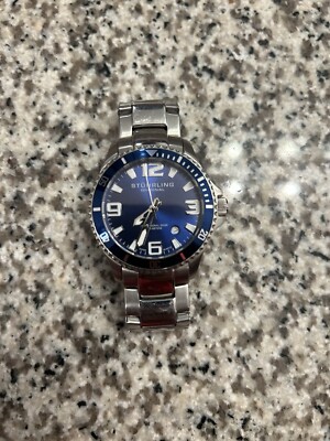 Stuhrling Men's 39533U16 Aquadiver Regatta Swiss Quartz Stainless Steel Dive...