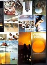 Virginia Beach "One More Day is Wonderful" c1972-5 Travel Brochure w/ Large Map