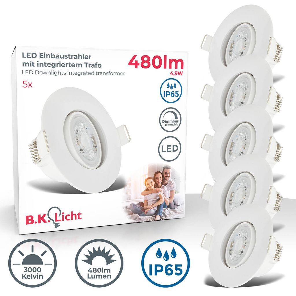 Spot LED encastrable blanc IP65 orientable de qualité supérieure 230V