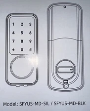 SMONET Electronic Door Lock Smart W/Digital Keypad Gateway G2 Sfyus-md-blk