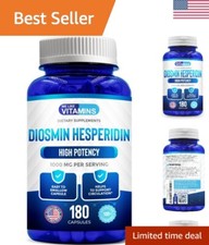 Diosmin Hesperidin 1000mg 180 Capsules for Healthy Circulation Vein Support