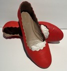 CHLOE Red Butter Soft Leather Flats Loafers Slipper Moccasin Shoes Bag Sz 40/10 — photo 6