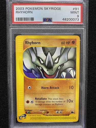 Rhyhorn graded PSA 9 for sale on eBay
