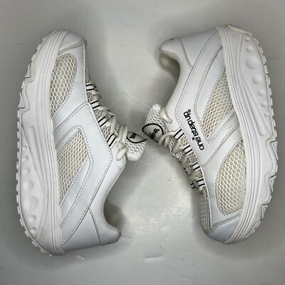 Exercise Toning Tennis Shoes Skechers Shape-Ups Silver White