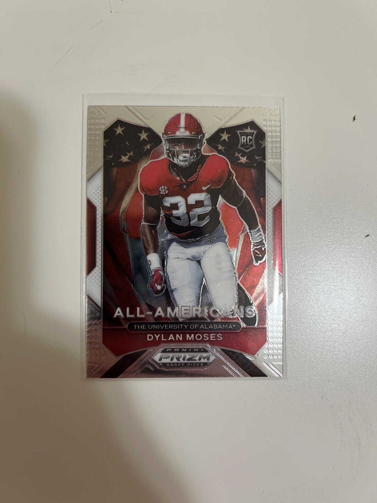 2021 Prizm Draft Picks Base All American #190 Dylan Moses - Alabama Crimson Tide