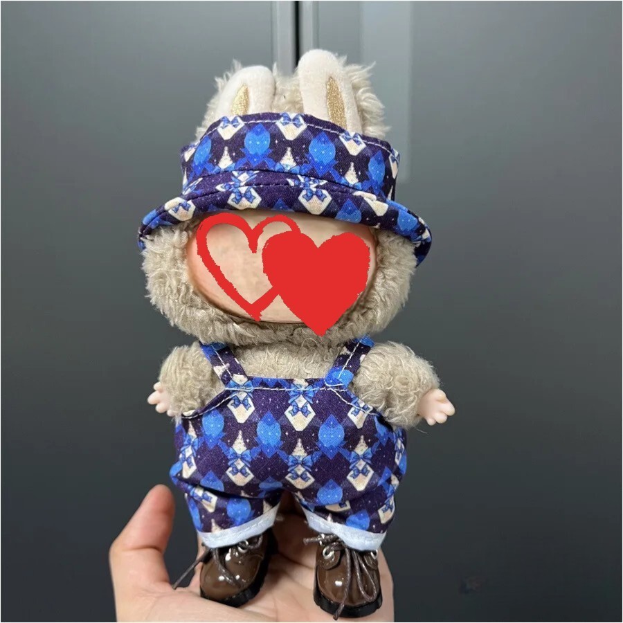 Labubu Mini Clothes Set - Modern Fashion Outfits for Display (No Doll or Shoes Included)