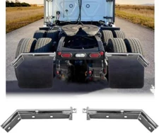 27" Angled Mud Flap Hanger Spring Loaded Stainless Steel 2.5" Bolt Spacing