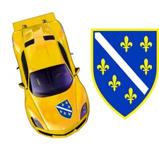 Bopsnia sticker flag coat of arms flag hood car tuning flag 44x32cm MHF