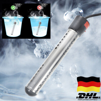 3000W Schwarz Poolheizung Tauchsieder Elektrischer Warmwasserbereiter EU Stecker