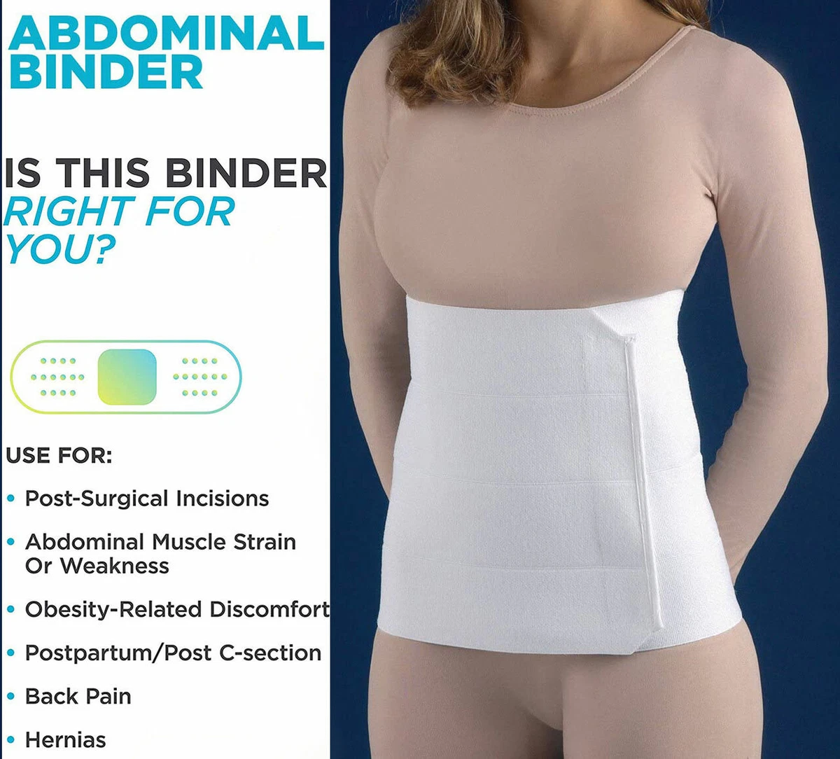 Bariatric Surgery Abdominal Binder Support Recovery Belly Band Compression  Wrap