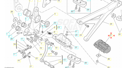 2008-2012 Ducati Hypermotard 796 1100 foot peg rubber UPPER, sold