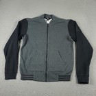 Adidas Jacket Mens Small Gray Full Zip Up Casual Track Sweater Sweatshirt