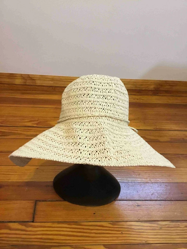 Sombrero H&M Mujer Floppy Ala Ancha Papel Pajita Talla M/56 Foto 2 de 4