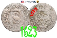 Poland Lithuania SOLIDUS Solid Schilling 1623 Sigismund III Silver Coin #32088