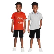 Calvin Klein Boys Kids' 3-piece Short Set, Red, Size 4T NWT