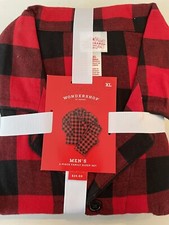 Wondershop Mens Red Buffalo Plaid 2pc Pajama Set Holiday Red Christmas XL