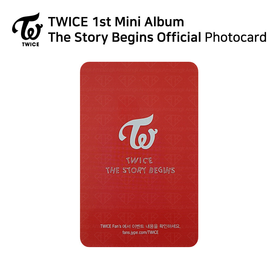 TWICE 1st mini album The Story Begins Official Photocard RED WHITE