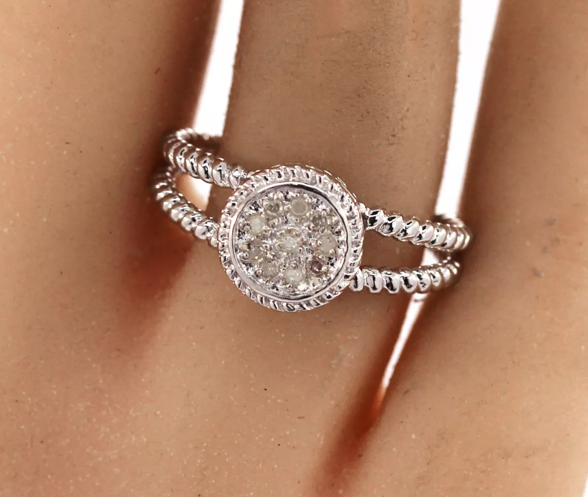 925 white sale gold diamond ring