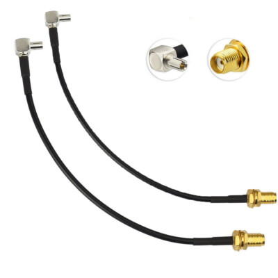 Eightwood RG174 SMA Adapter auf TS9 Rechter Winkel Stecker Kabel 50cm 2-pack
