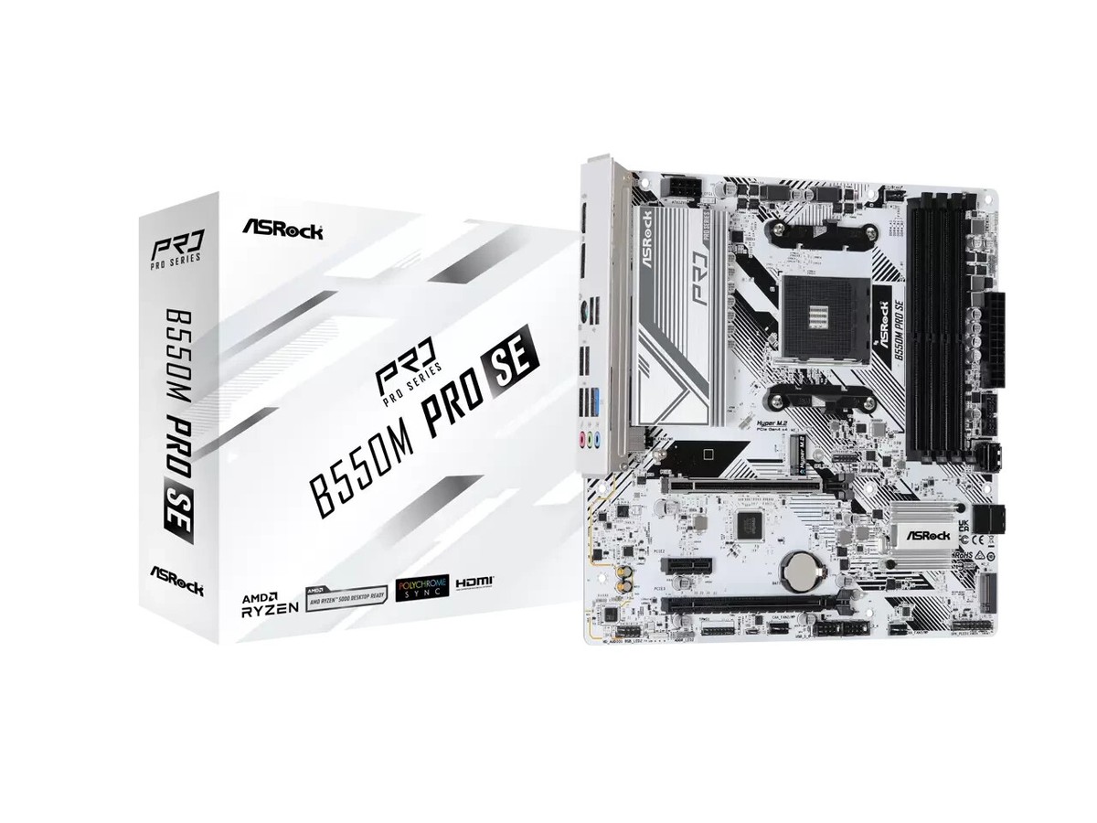 ASRock B550M Pro SE AM4 AMD Motherboard B550MPROSE