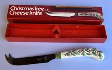 Vintage SPODE CHRISTMAS TREE Cheese Knife ~ Boxed