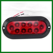 Red 6 Oval Stop Turn Tail Stt Light 10 Led Surface Mount -m63320r