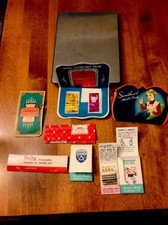 Random Vintage Eight Piece Sewing Lot Needles Thread Buttons Pins Accessories