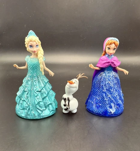 Frozen Disney Princess Glitter Glider Doll MagicClip Anna Elsa Olaf Polly Pocket