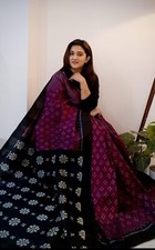 Sambalpuri Silk Saree Ikat Weave Odisha Handloom with Fall P - Handmade in India