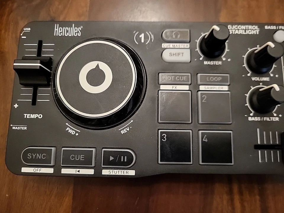 Hercules Serato DJ Control Starlight Compact Controller, Cord & Box, TESTED - Image 3 of 4
