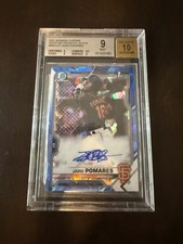 2021 Bowman Chrome Sapphire Jairo Pomares Auto BSPA-JP Sgc 9 /10