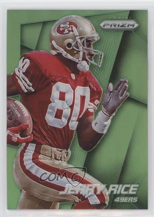2014 Panini Prizm Green Prizm Jerry Rice #4 HOF 06pp