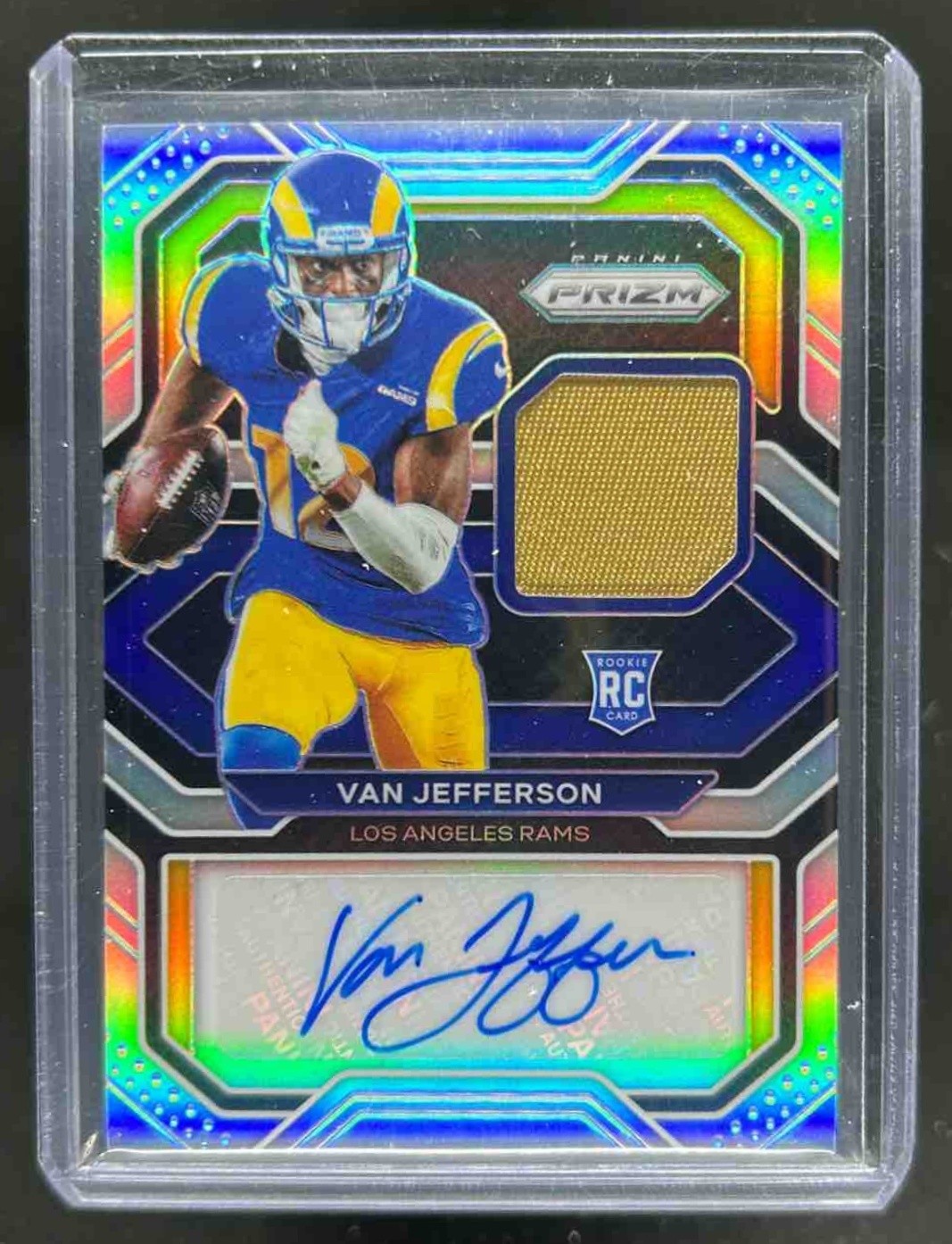 2020 Prizm Van Jefferson Rookie Patch Auto RC Silver Rookie #/99 Rams