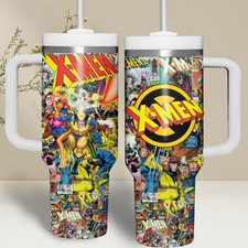 Comic Superhero Inspired Insulated Tumbler With Handle 40oz 30oz 20oz
