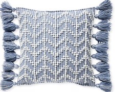 NEW Serena Lily West Beach INDOOR OUTDOOR Pillow Cover Coastal Blue White 14 x30