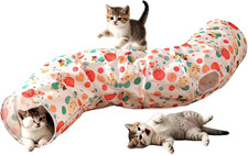 S Shape Cat Tunnel Tube Collapsible Ball Indoor Cats Kitten Foldable Hideout Toy