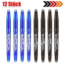 12 stk Tintenroller radierbar Gelroller Ball 0.7 mm radierbarer Kugelschreiber